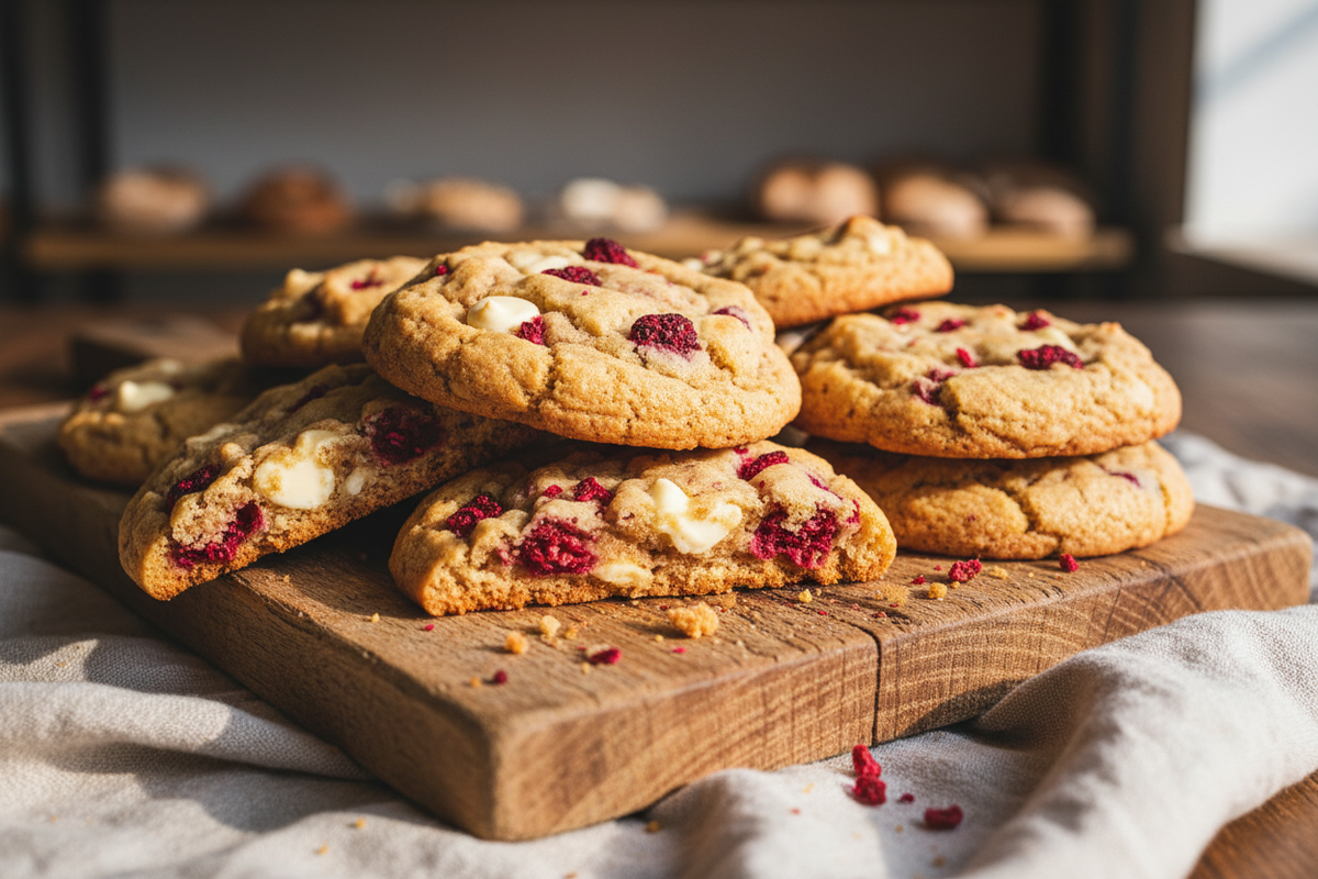 Raspberry White Chocolate Cookies
